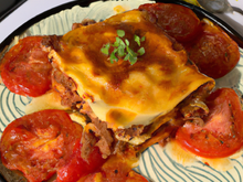 Lasagnes de chou à la viande et à la tomate