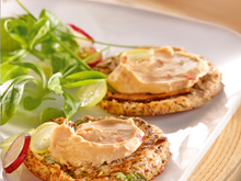 Blinis de sarrasin fraîchement moulu, aux shitakés et terrine forestière