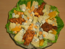 Salade de wings, artichaut et Bleu