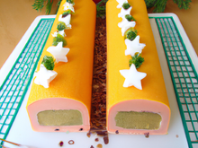 Bûche de Noël à la mousse de melon