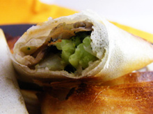 Samoussas de brocolis, poireaux et champignons