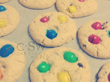 Cookies sans gluten aux pépites de chocolat et m&m's