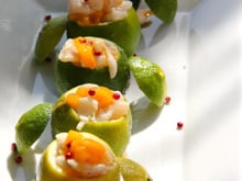 Citrons farcis à la lotte