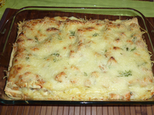 Lasagnes au saumon et crevettes