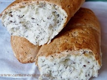 Pain blanc aux graines de lin