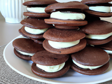 Whoopies au chocolat, ganache au chocolat au thermomix