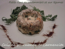 Petits flans au coulommiers et aux légumes