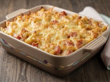 Gratin de pâtes au jambon