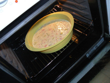 Quiche sans pâte au saumon et poireau