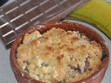 Mini crumble banane choco