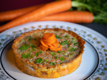 Pur brebis fondant sous ses carottes version tarte salée