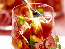 Salade de Tomates de France, poulet et gingembre