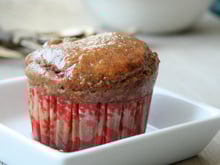 Muffins fraises marinées, citron, thym et miel de citronnier