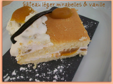 Gâteau léger mirabelles et vanille