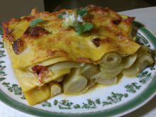 Lasagnes aux artichauts et aux lardons