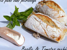 Petits pains sans pétrissage basilic tomates séchées