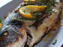 Daurade Royale rôtie au four, aux saveurs vanillées