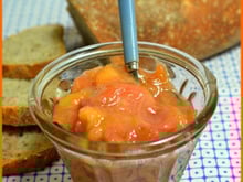 Confiture de rhubarbe-banane