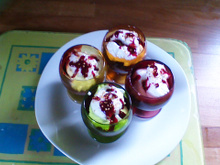 Île flottante aux fruits