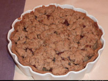 Tarte crumble poire chocolat et spéculoos