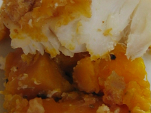 Gratin crumble de poisson au potiron et pain d'épices rapide