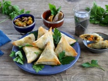 Samoussas aux légumes et olives