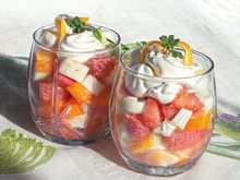 Verrine de pamplemousse au crabe et au surimi