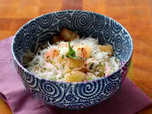 Salade légère au pamplemousse crevettes et vermicelles de riz
