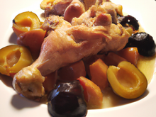 Poularde aux mirabelles