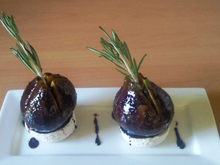 Crottins de chèvre aux figues et miel