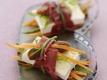 Bouchée gourmande de Caprice des Dieux et bresaola