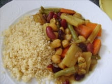 Tajine de légumes et légumes secs