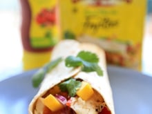 Fajitas au poulet et à la mangue