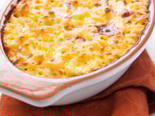 Gratin de pâtes au Bresse Bleu