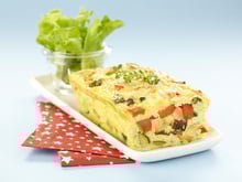 Terrine de courgettes et poivrons rouges