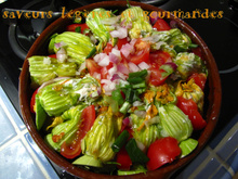 Fleurs de courgette farcies au chèvre frais