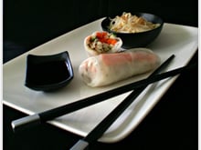 Rouleaux de printemps au surimi et sauce soja