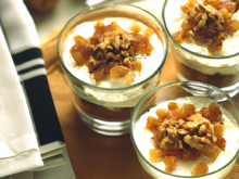 Verrines au chèvre et noix