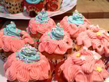 Cupcakes vanille topping vanille