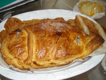 Tourte aux St Jacques et saumon poireaux
