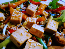 Salade chinoise (au tofu fumé...)