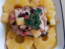 Chapon de bresse à l'ananas