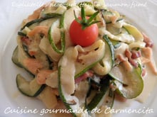 Tagliatelles de courgettes au saumon rapides