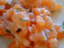 Duo de tartare au saumon frais et au saumon fumé