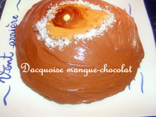 Dacquoise mangue-chocolat