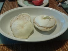 Pâtissons farcis au chèvre et aux noix