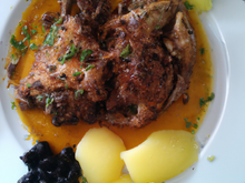 Bécasse de mer rôtie à l'huile d'olive