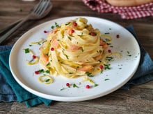 Tagliatelles au citron et saumon fumé