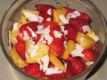 Salade de fraises exotiques