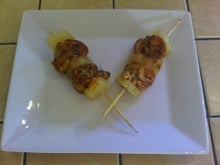 Brochettes épicées de dinde et ananas